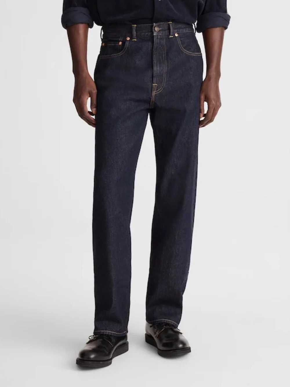 Madewell The 1991 Loose Straight Jean in Rinse Wash-Rigid Size 35 $148 NY888